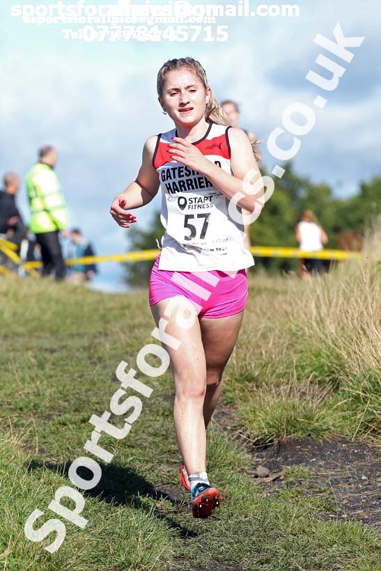 Womens under-17s  and under-20s 2019 Start Fitness Harrier league, Wrekenton, Gateshead. Photo: David T. Hewitson/Sports for All Pics